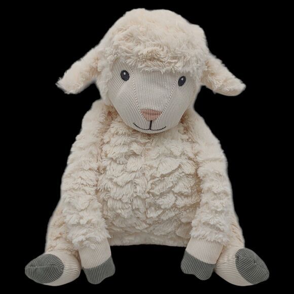 Macys Sweet Stuffed Lambie Plush Little Me Pink Snuggle Rattle Blanket Baby Gift - Picture 3 of 15